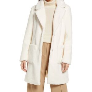 NWOT French Connection Faux Fur Teddy Coat - Small